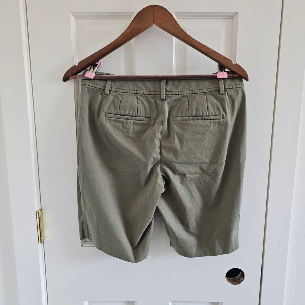 Talbots Perfect Short Olive Green Chino Shorts Womens 4P Petite Cotton Blend - Picture 4 of 5